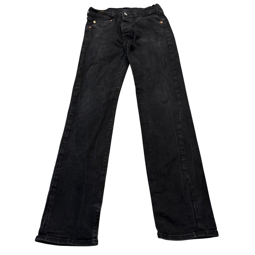 Levi's 501 Jeans Mens 29x32 Original Straight Fit Black Denim Classic Fading